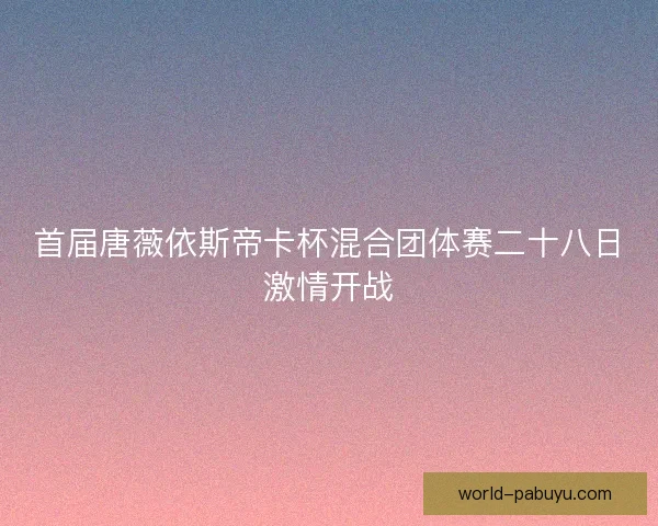 首届唐薇依斯帝卡杯混合团体赛二十八日激情开战